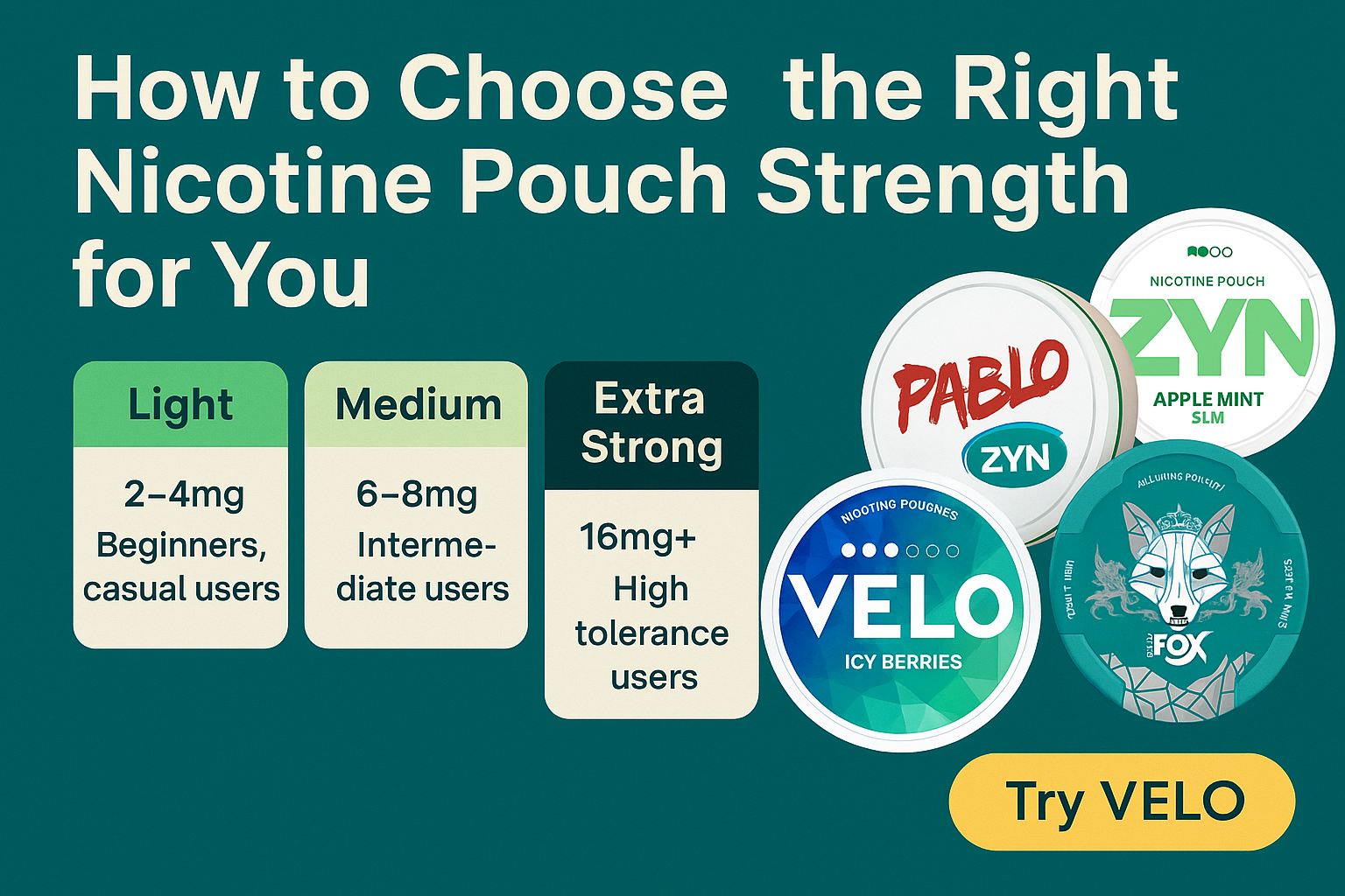 How to Choose the Right Nicotine Pouch Strength for You How to Choose the Right Nicotine Pouch Strength for You